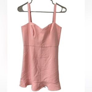 French Connection Whisper Frill Hem Dress- Pink Size6
